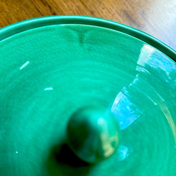 1930’s Petal Green MOUNT CLEMENS large dinner serving wear | rare - Picture 12 of 13